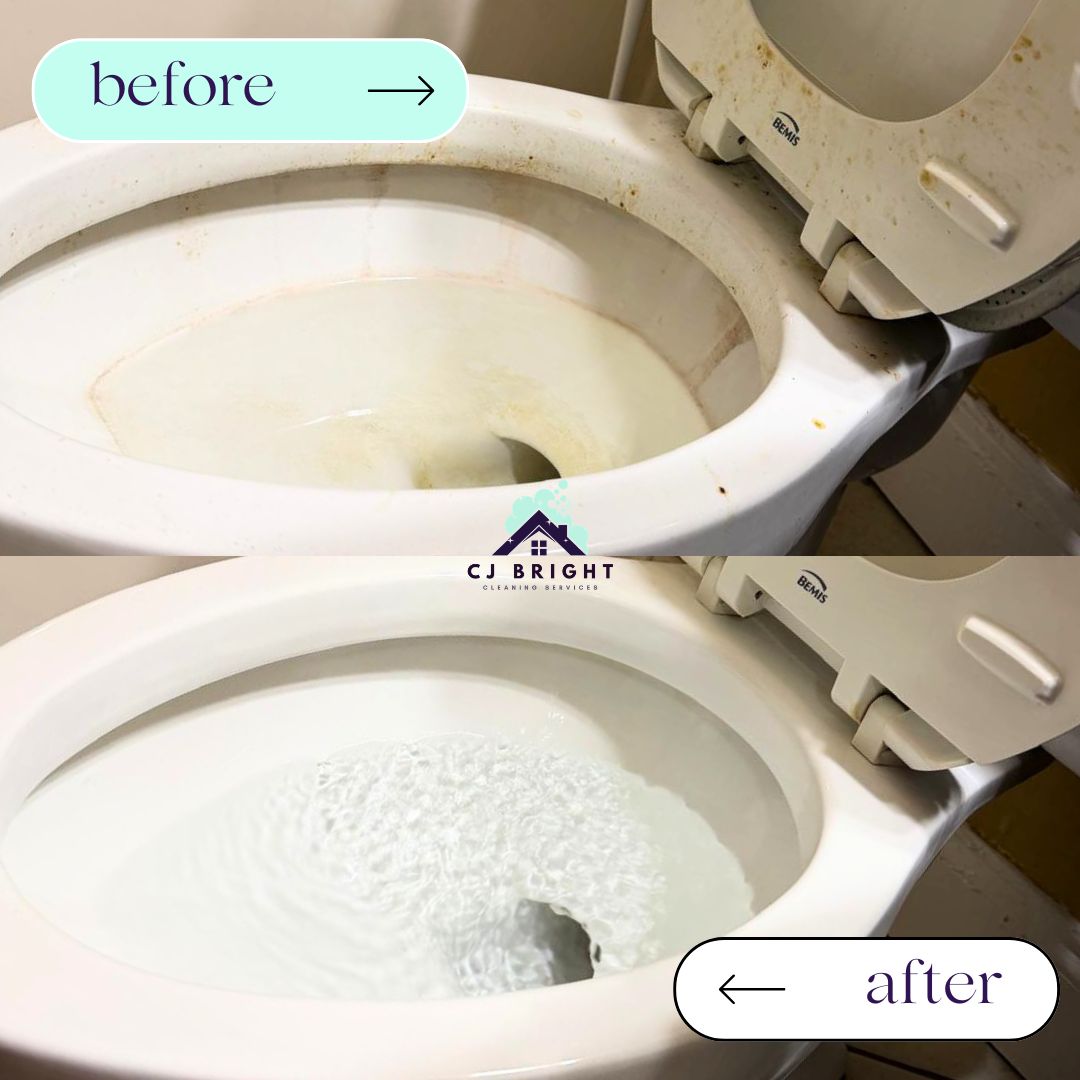 Bathroom deep clean — before and after cleaning by CJ Bright Cleaning Service